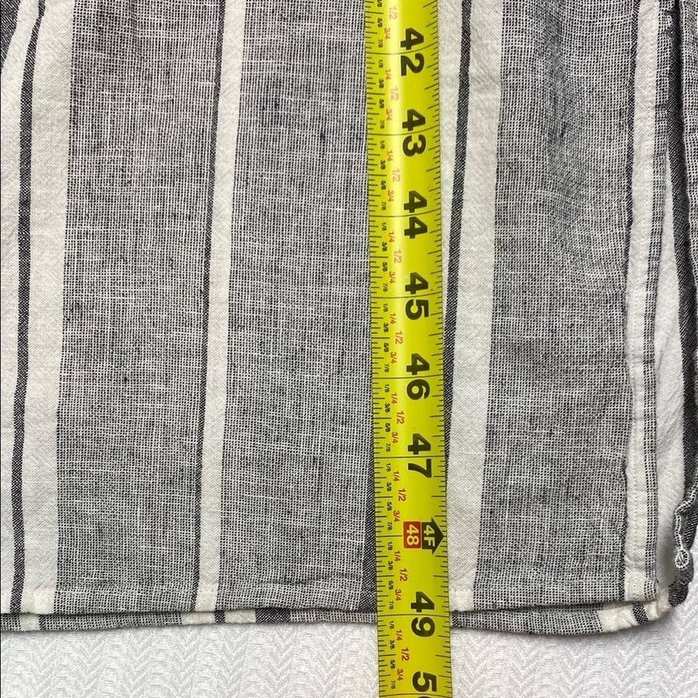 Anthropologie Cloth & Stone Jumpsuit Romper Linen Striped Cottage Beachy Medium - Picture 13 of 13